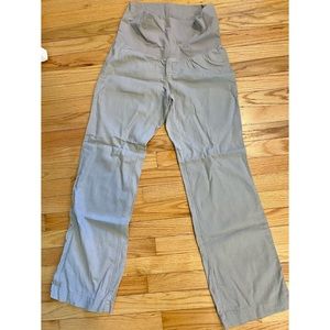 MATERNITY Grey Linen Pants